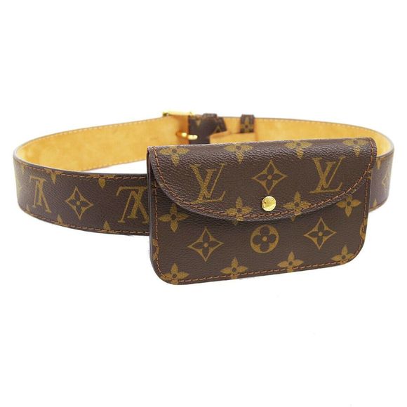 LOUIS VUITTON Ceinture Pochette Belt Bum Bag Monogram Canvas - Picture 1 of 10